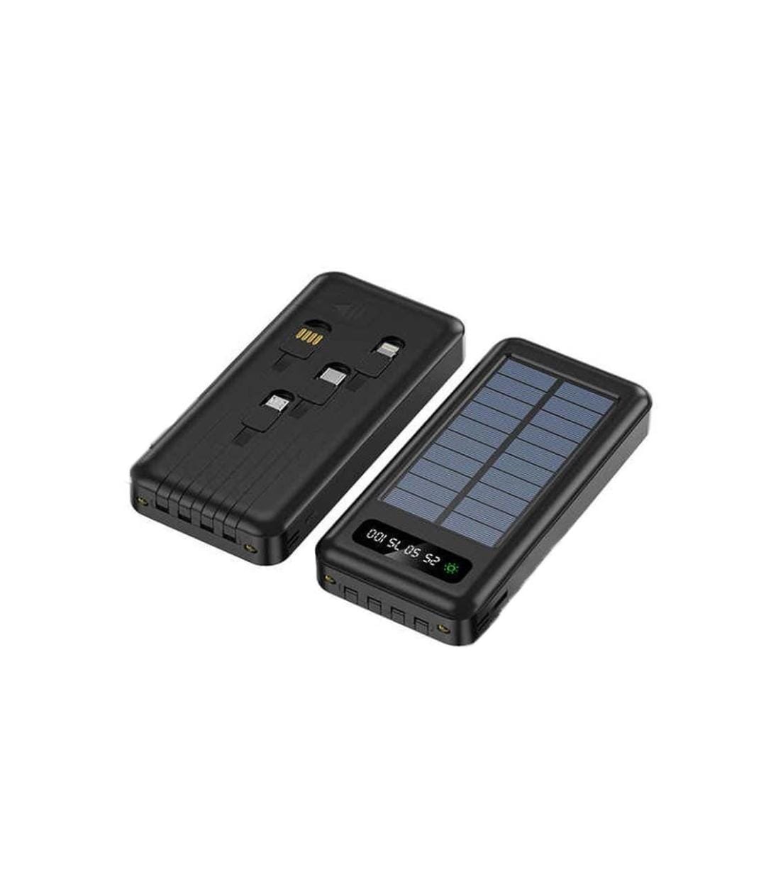 Solar Powered Self-Charging Powerbank 20000mAh – Black