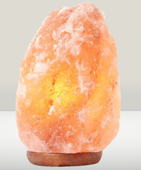 Himalayan Crystal Salt Lamp – Natural Shape, 2–4kg with 15W Bulb