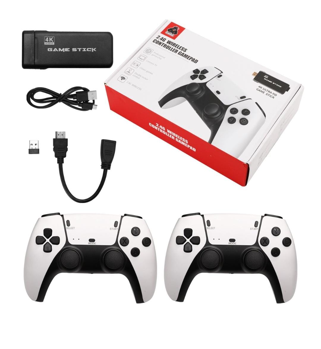 M8 Pro 4K Dual Game Console – HDMI Output, Dual Wireless Controllers, 32GB Storage