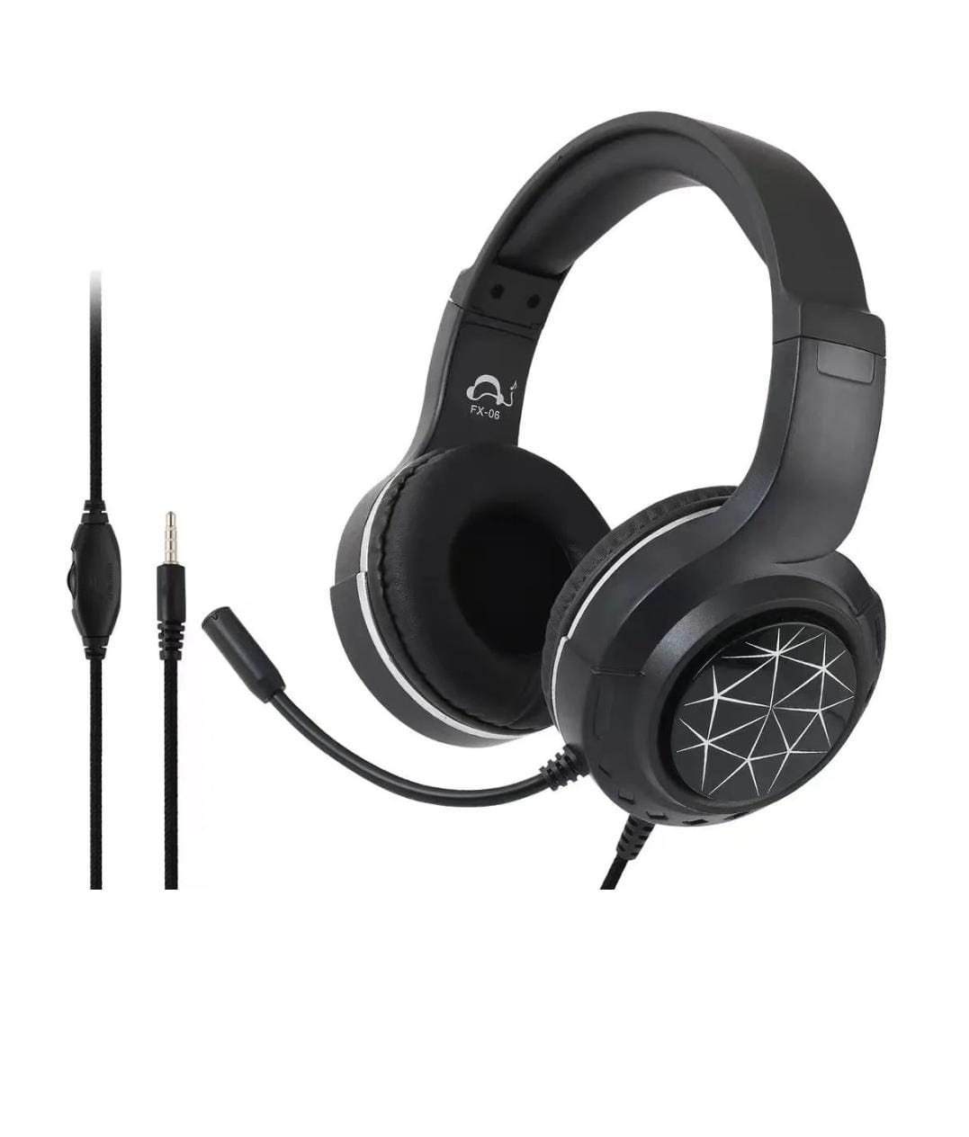 FX-06 Wired Headphone with Microphone – Adjustable Boom, 40mm Drivers