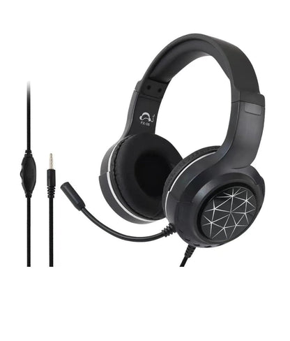 FX-06 Wired Headphone with Microphone – Adjustable Boom, 40mm Drivers