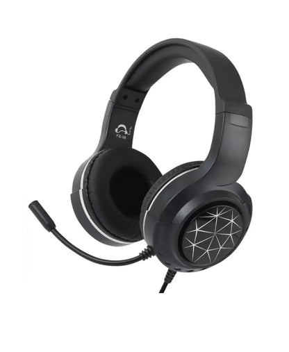 FX-06 Wired Headphone with Microphone – Adjustable Boom, 40mm Drivers