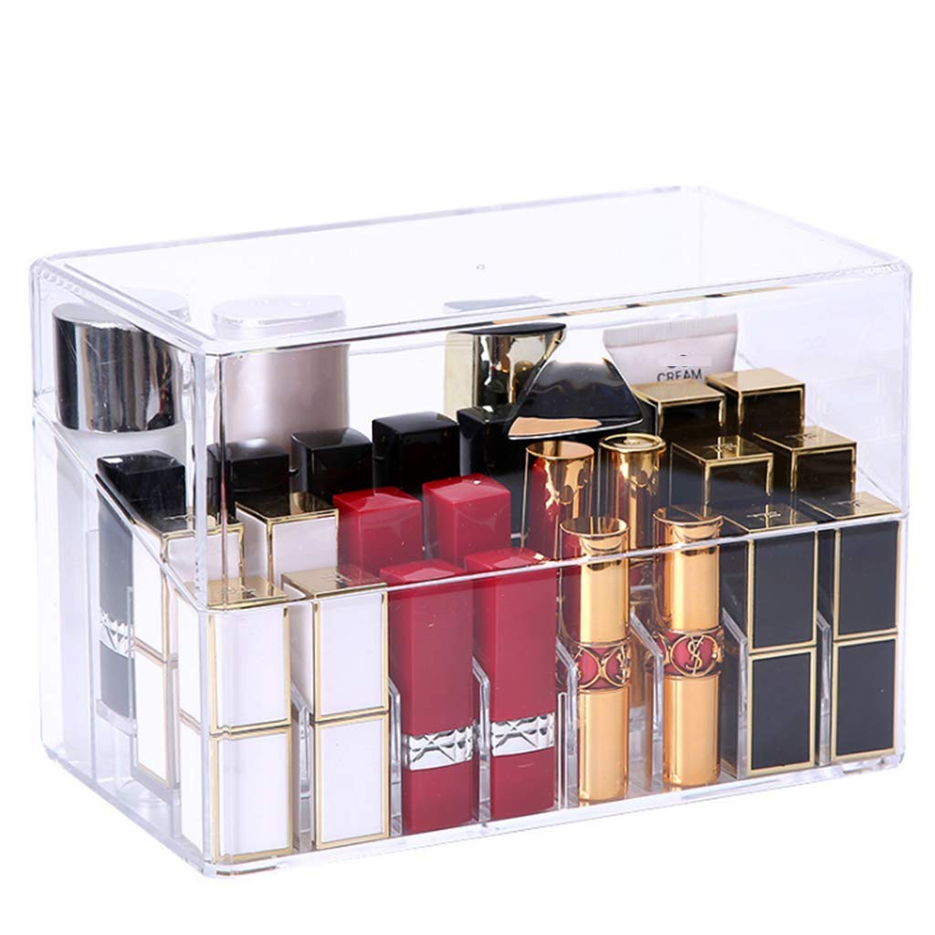24 Slot Lipstick Organizer with Lid | Acrylic Cosmetic Holder