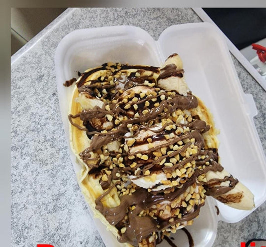 Banana Split Waffle