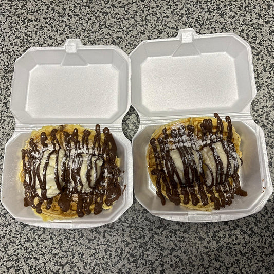 Wednesday Special - x2 Waffle with Ice Cream + Chocolate Sauce + Icing Sugar