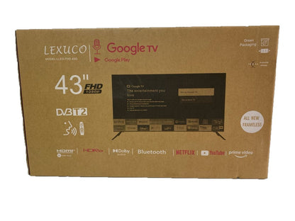 Lexuco 43" 4K Ultra HD Smart Google TV (Model: LLED-FHD-43G)