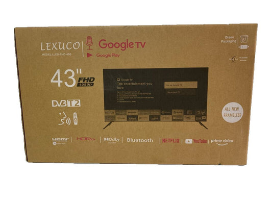 Lexuco 43" 4K Ultra HD Smart Google TV (Model: LLED-FHD-43G)