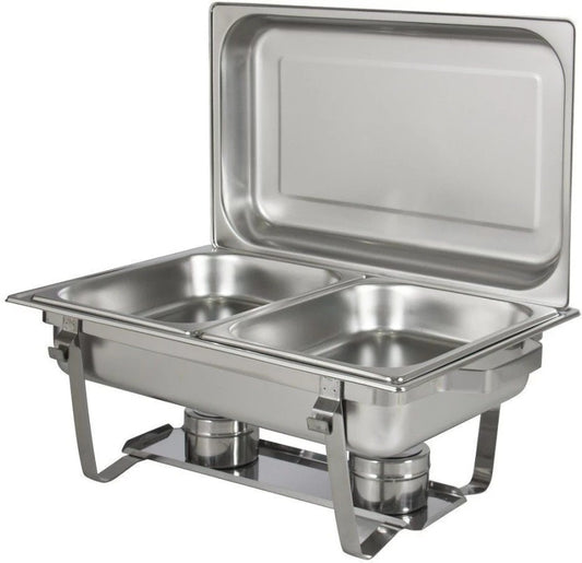 Condere CK-02 10L Double Pan Chafing Dish – Stainless Steel, Rectangular