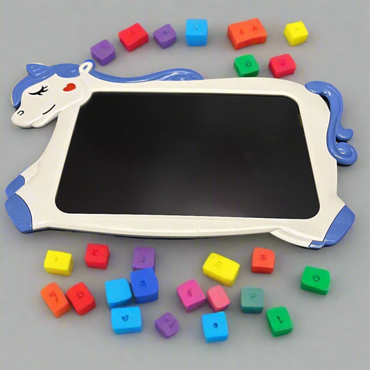 KISHMISH LCD Writing Tablet for Kids – Unicorn Design | Educational Doodle Pad with Stylus | Color Display, Portable & Eye-Safe