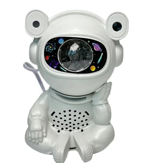 Sitting Astronaut Galaxy Projector with Bluetooth Speaker and Remote Control – 360° Rotating Nebula Light, USB Powered