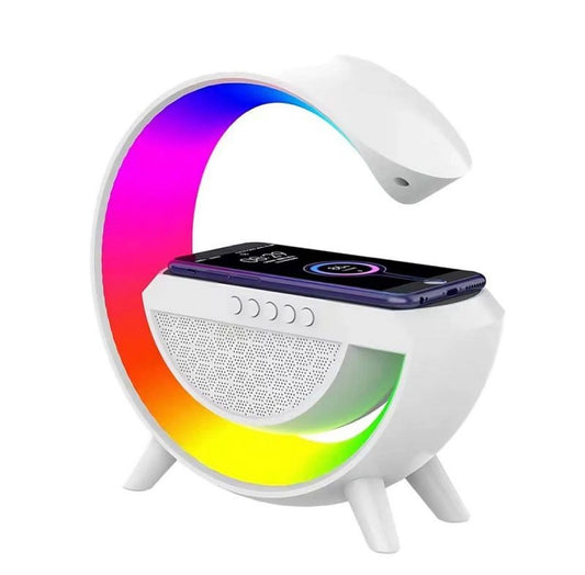 BT2301 LED Multi-Color Wireless Charging Speaker – Bluetooth, FM, USB, AUX, LED Light