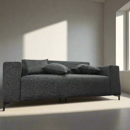 Fatima 3 Seater Couch – 1.9m x 0.8m – Fabric with Stainless Steel Feet