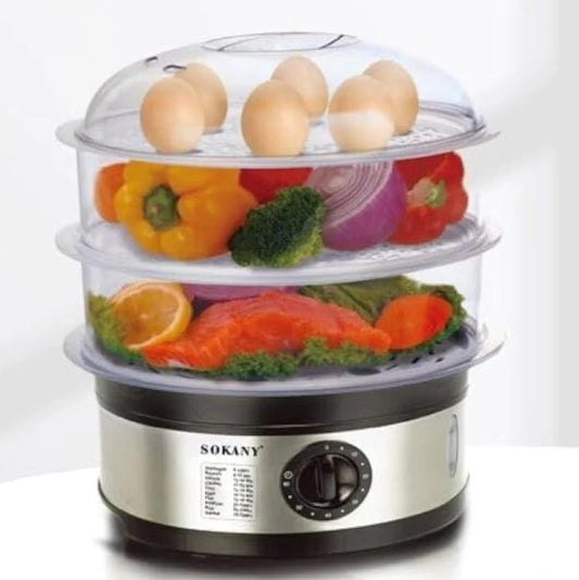 Sokany 3-Layer Steamer Pot – 11L Electric Food Steamer (SK-07018)