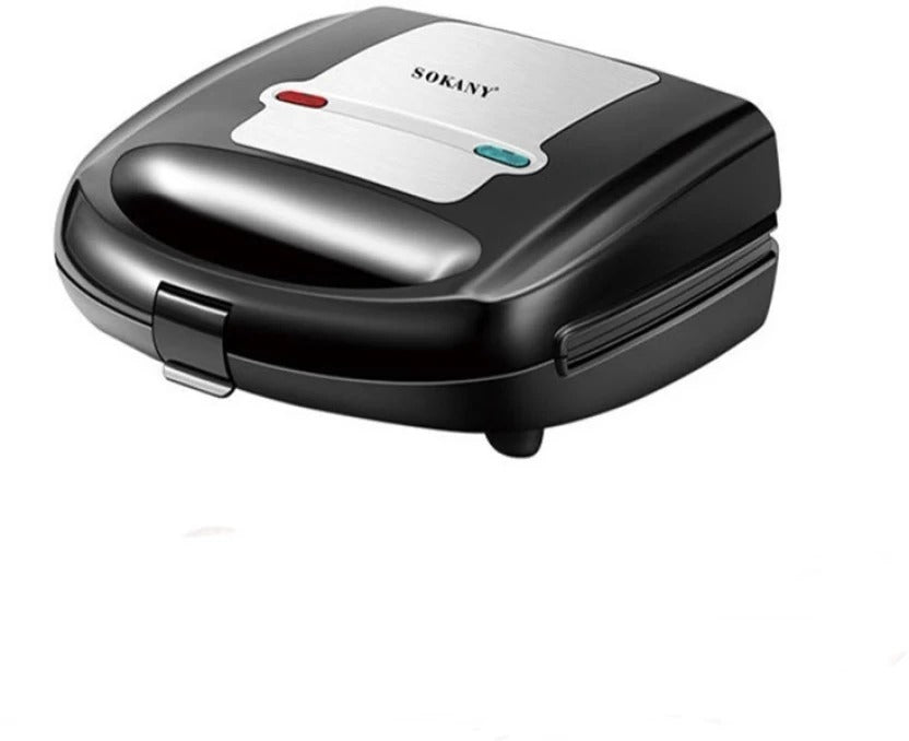 Sokany 6-in-1 Sandwich Maker – SK-B908 (Silver & Black)