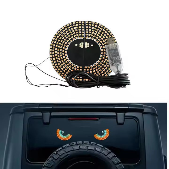 Devil Eyes Plug & Play USB LED Windshield Screen Panel – 11 Modes