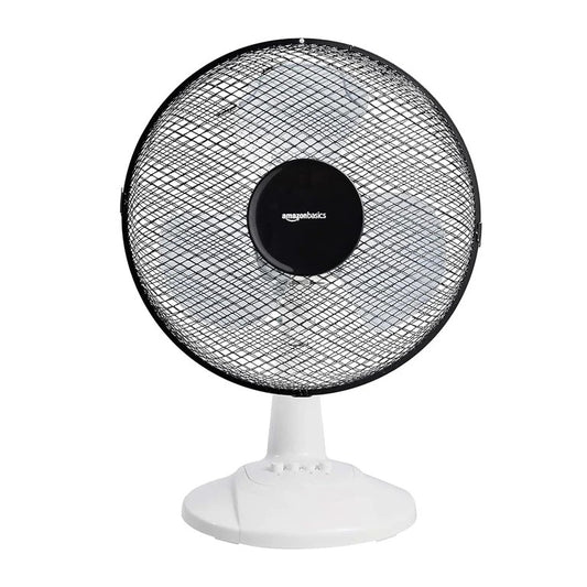 Amazon Basics 3-Speed Table Fan – 40W, White