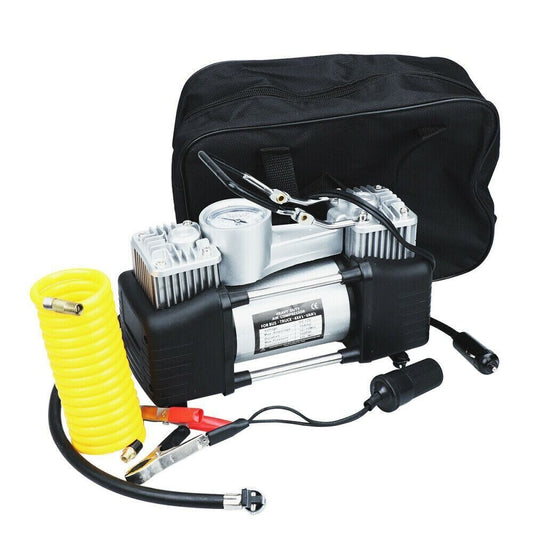 12V 150 PSI Double Cylinder Air Compressor Inflator Pump for Car Tires