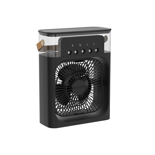 Air Conditioner Fan – Portable Evaporative Air Cooler with 7-Color LED Light and Humidifier Function