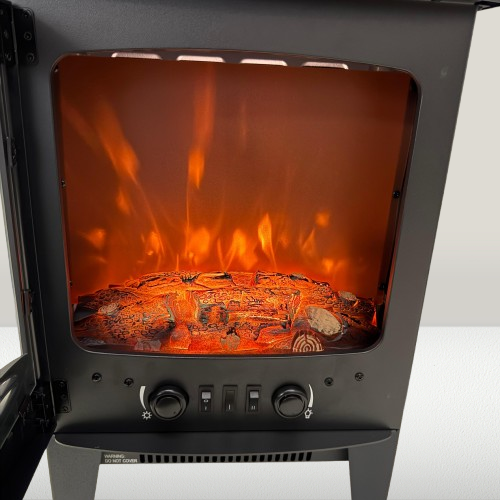 Condere 1800W Electric Fireplace Heater – ZR-8001 (Black)