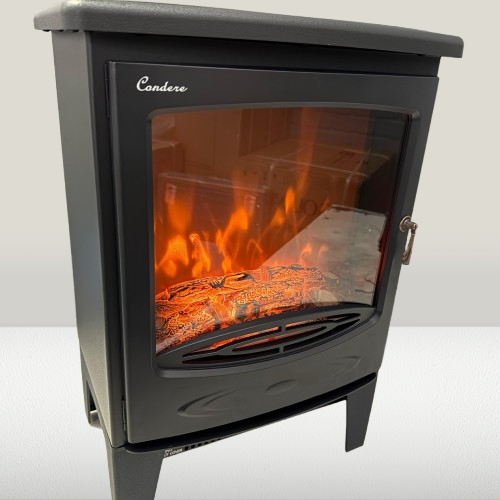 Condere 1800W Electric Fireplace Heater – ZR-8001 (Black)