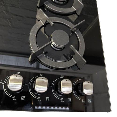 Goldair GBGH-4002 Built-In 4-Burner Glass Gas Hob – Black