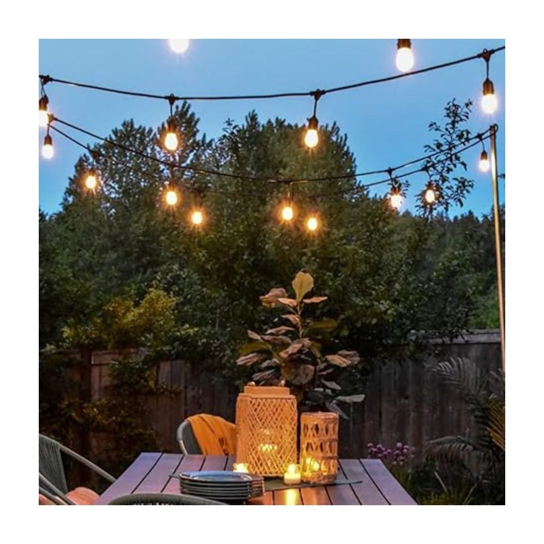 15M Outdoor LED Bulb String Light – Waterproof & Bright