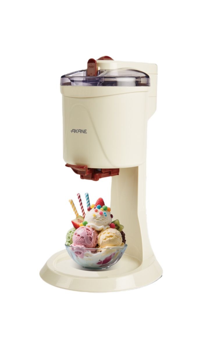 AKANE Fully Automatic Home Mini Ice Cream Maker – 1L Capacity (15W, Electric)