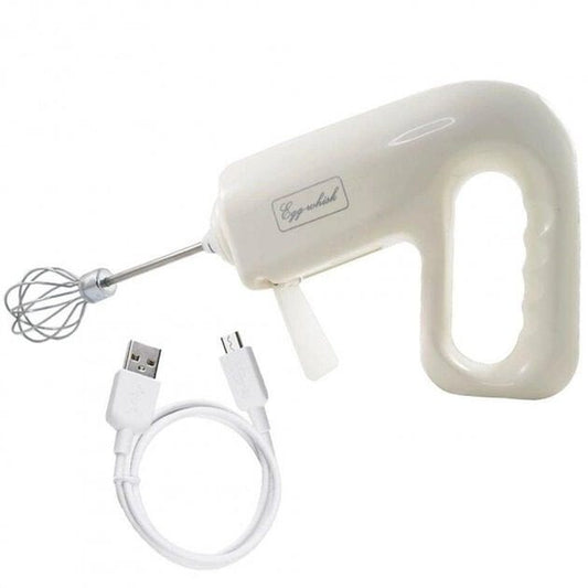 Electric Wireless Egg Whisk – Battery-Operated, Food-Grade ABS & Stainless Steel