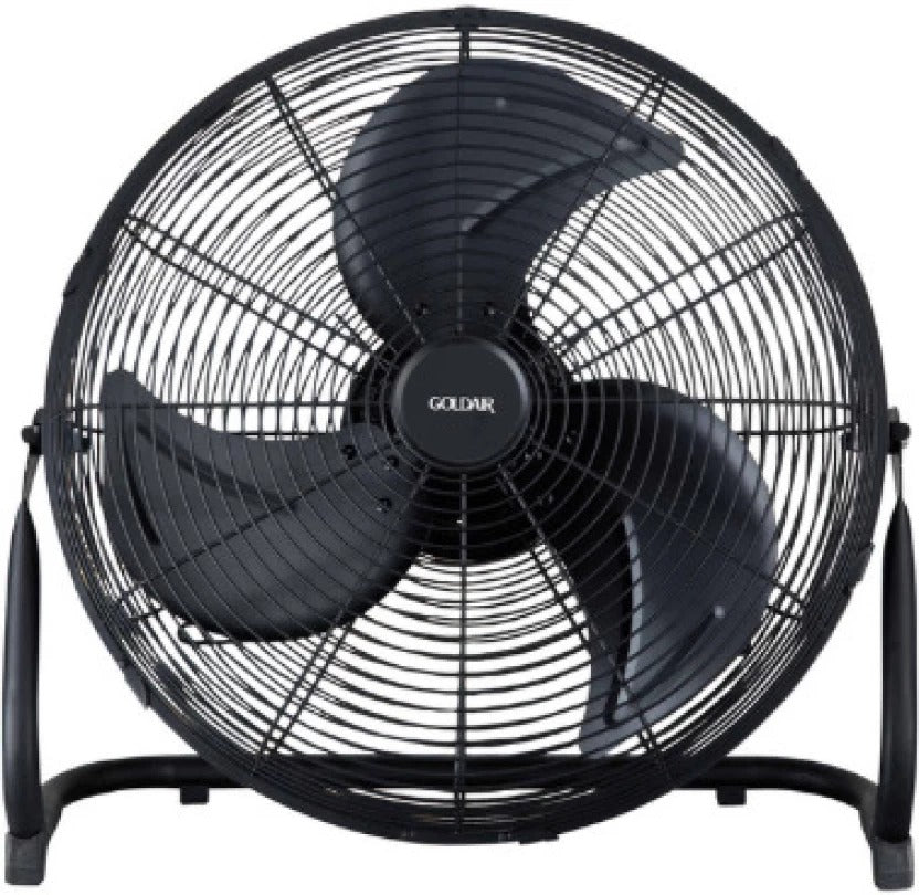 Goldair High Velocity 46 cm Floor Fan – Black (Pack of 1)