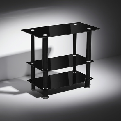 Black Glass TV Stand
