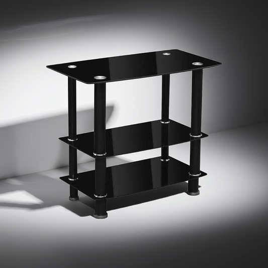 Black Glass TV Stand
