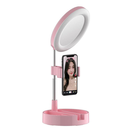 Mai Appearance G3 3-in-1 Dimmable LED Ring Light – 6 Inch Folding Desktop Selfie Light and Mirror Lamp
