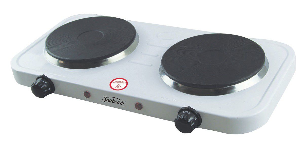 Sunbeam SDS-250A Double Solid Hotplate – White, 2000W