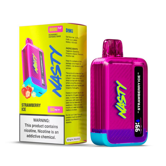 Nasty Bar Disposable 9000 Puffs - Strawberry Ice (50mg)